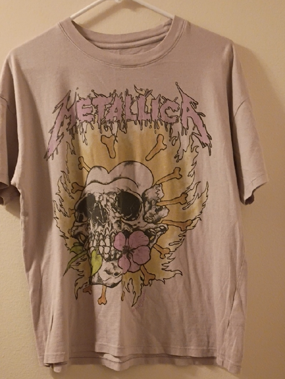 Metallica Pushead Skull On American Eagle Brand Size 22" X 24 Soft Great Fade